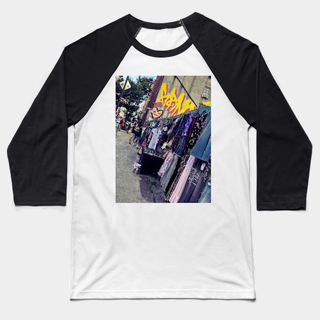 Manhattan Street Art Graffiti NYC Baseball T-Shirt by eleonoraingrid